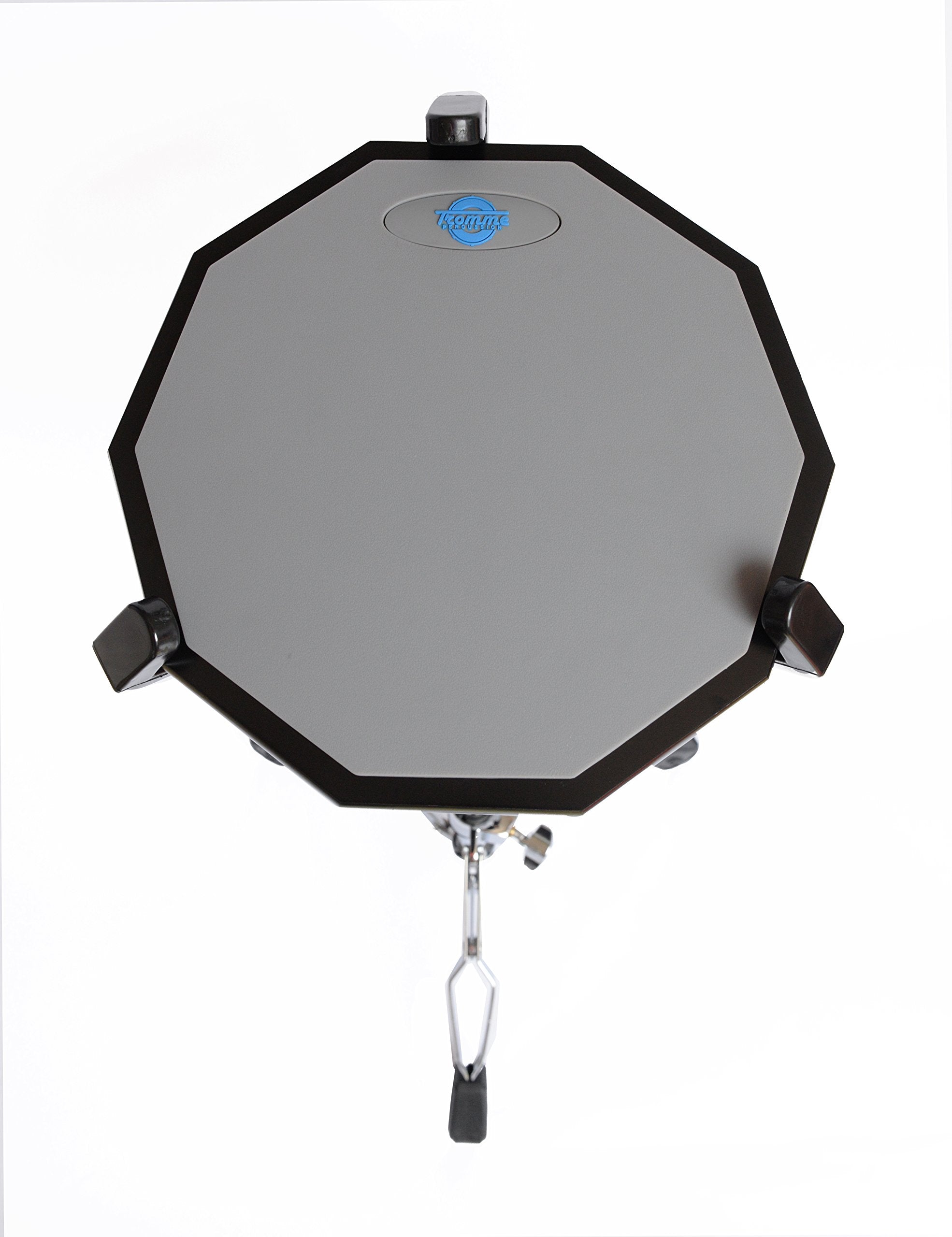 Tromme Drum Practice Pad & Carrying Case   12 Inches   Silicone   Wooden Base With Real Drum Feel   Practice Quietly   Sticks An